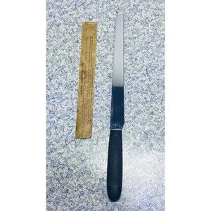 Vintage Cattaraugus Fine Slicing Bread Meat Knife Handle black